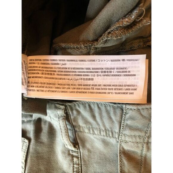 Abercrombie & Fitch olive green crop pant - Picture 5 of 7